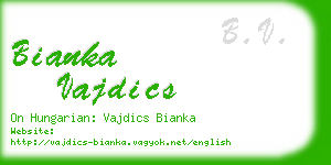 bianka vajdics business card